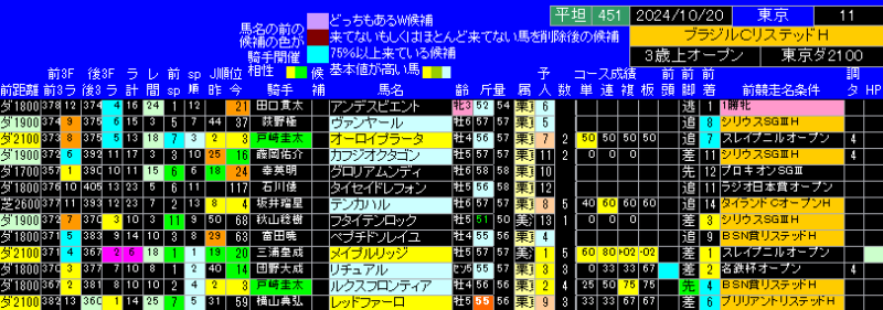 ブラジルカップ出馬表