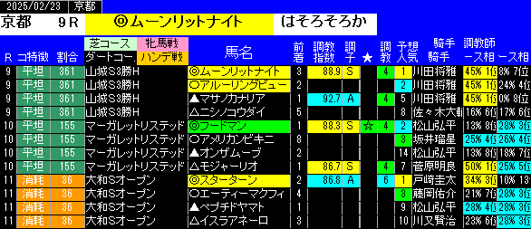 特別戦全レース予想京都