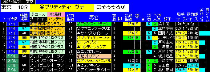 特別戦予想東京