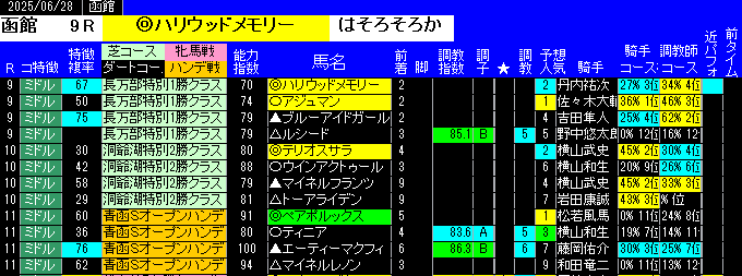 特別戦予想函館