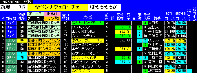 特別戦予想新潟