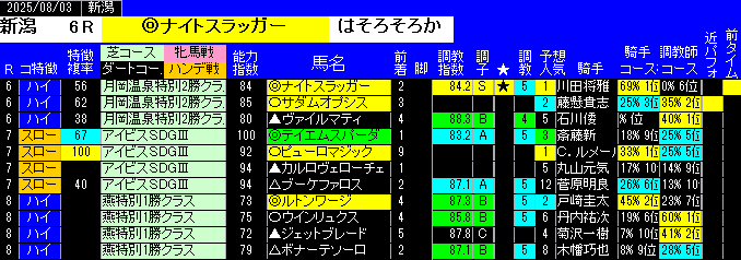 特別戦予想新潟