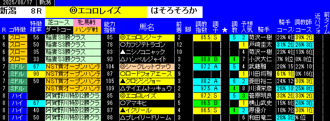 特別戦予想新潟
