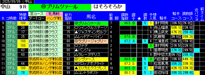 特別戦予想中山