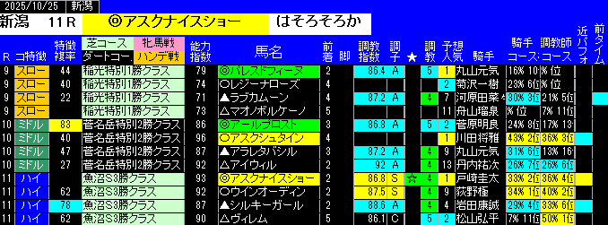 特別戦予想新潟